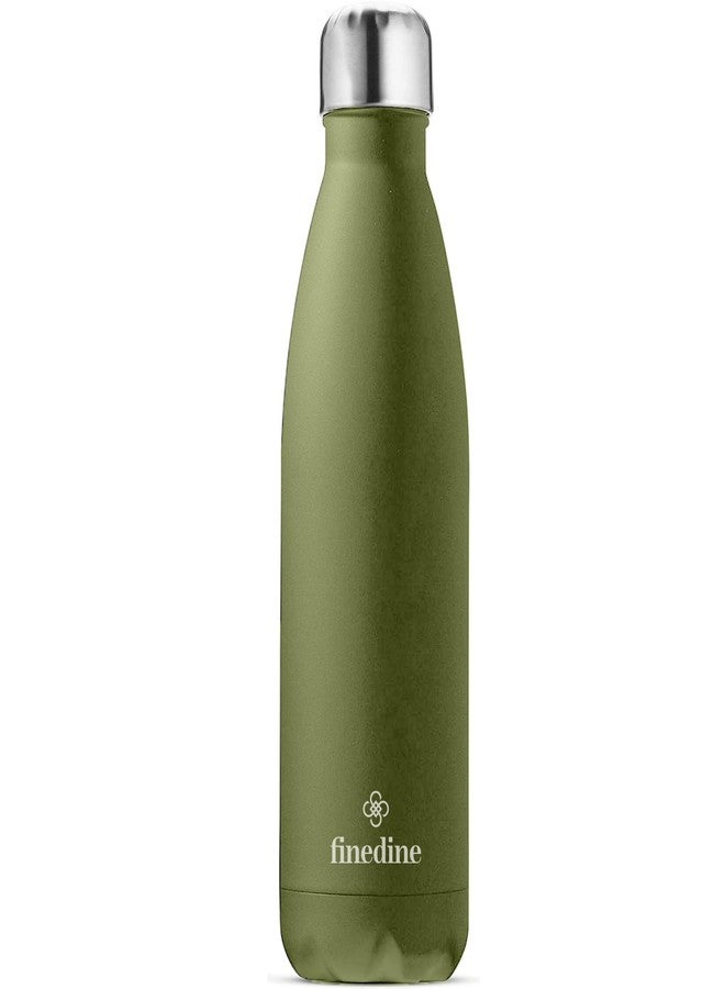 FineDine 500ml Triple Insulated Stainless Steel Water Bottle 24Hours Hot or 24 Hours Cold Drinks, Leakproof, BPA-Free, Sweatproof Thermosteel Flask-Perfect for Travel, Picnics, Office & School (Green) - Image 1